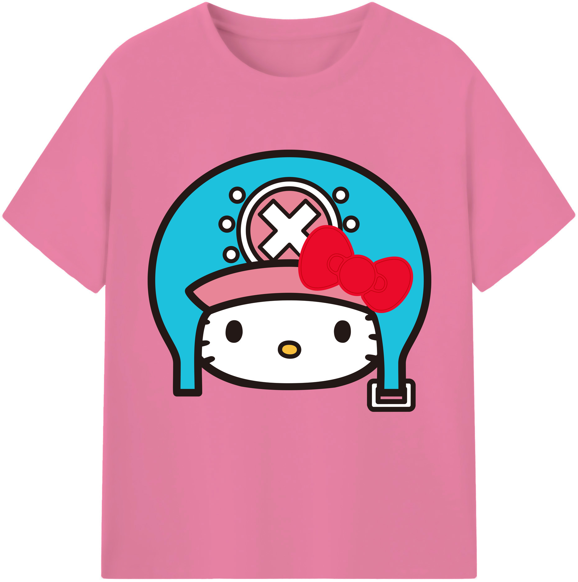 （画像用） Hello Kitty ハローキティ 綿100％半袖Tシャツ（フロントプリント）